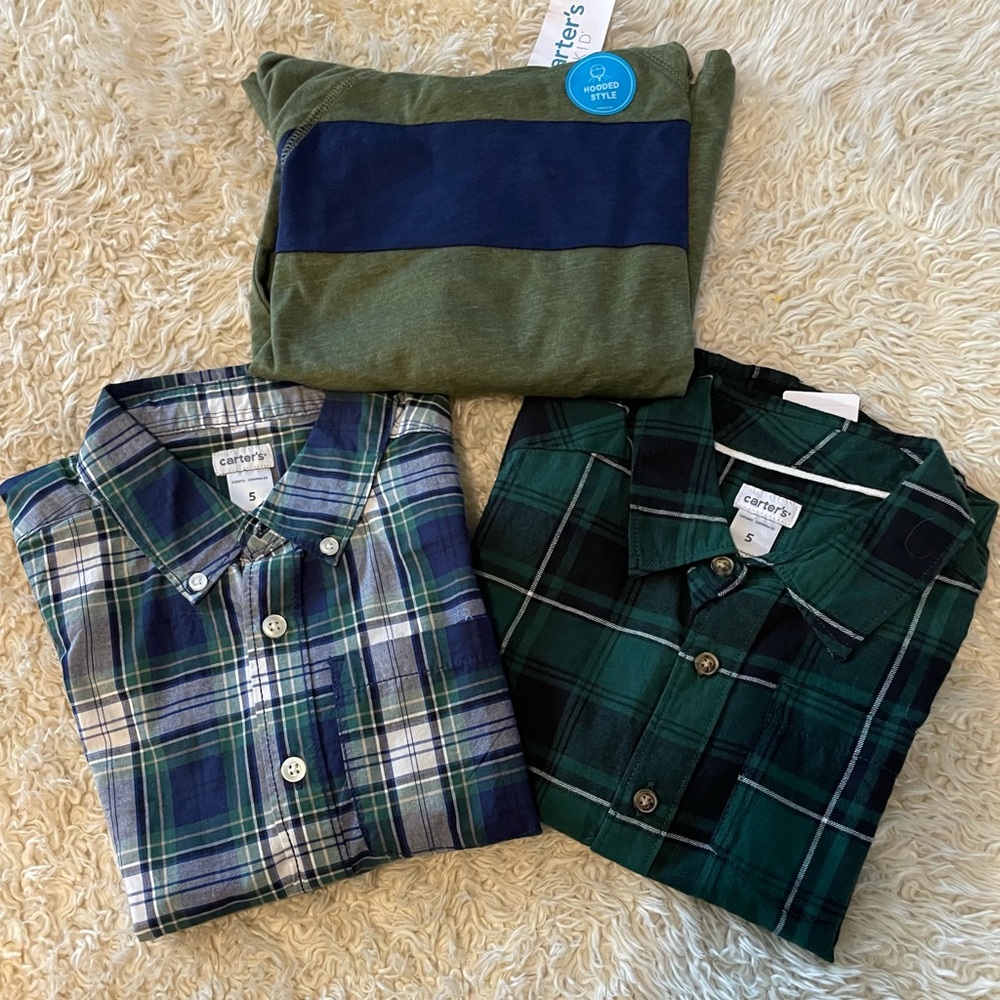 Carter’s boys size 5 shirts (set of 3)